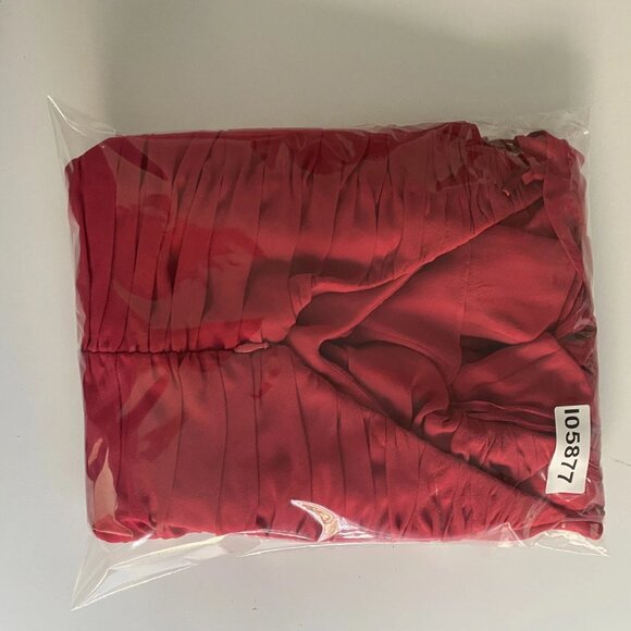 Talbots Silk Ruffle Dress Size 6P Red Sleeveless Lined - Picture 11 of 11